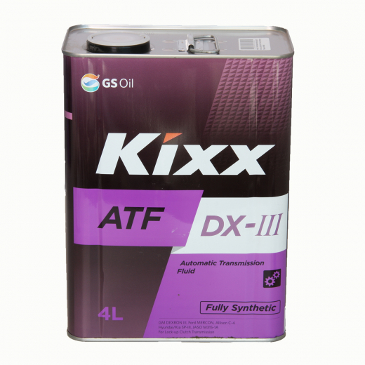 Масло трансмиссионное акпп KIXX 4л. ATF DX-III Fulli-Synthetic