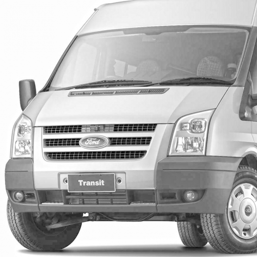 Боковина бампера (ласта) Ford Transit '06-'14 передняя правая отверстия по туманку API (Тайвань)
