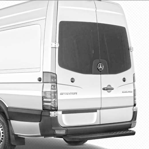 Боковина бампера (ласта) Mercedes-Benz Sprinter '06-'18 задняя правая API (Тайвань)