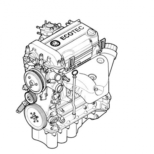 Двигатель контрактный Opel 1,2L Z12XE