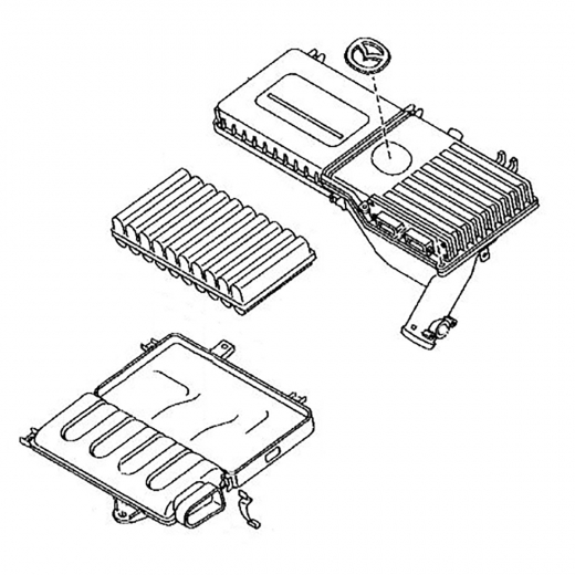 Корпус воздушного фильтра Mazda Demio '02-'07/ Axela '03-'09 / Verisa '04-'15 (ZY-VE, ZJ-VE) контрактный