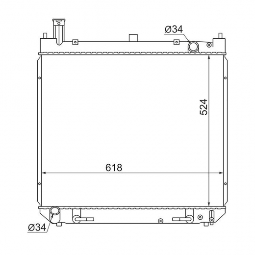 Радиатор охлаждения Toyota Hiace Granvia/ Grand '97-'02 (5VZ-FE) AT контрактный в сборе