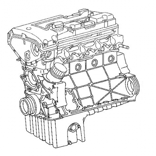 Двигатель контрактный Mercedes-Benz 2,3L 111.980