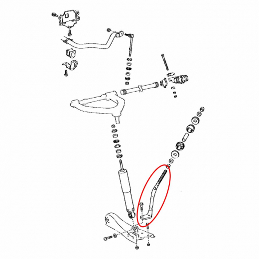 Рычаг передний Toyota Hiace '04-'17 нижний 2WD контрактный