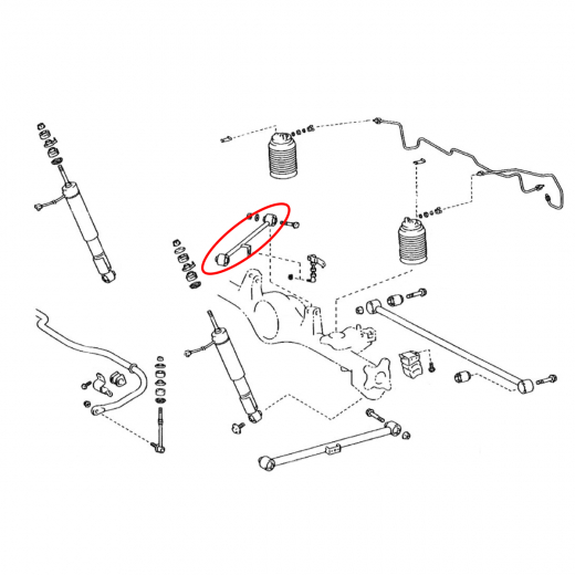 Рычаг задний Lexus GX '01-'09/ Land Cruiser Prado/ Hilux Surf/ 4Runner '02-'09/ FJ Cruiser '10-'17 верхний контрактный