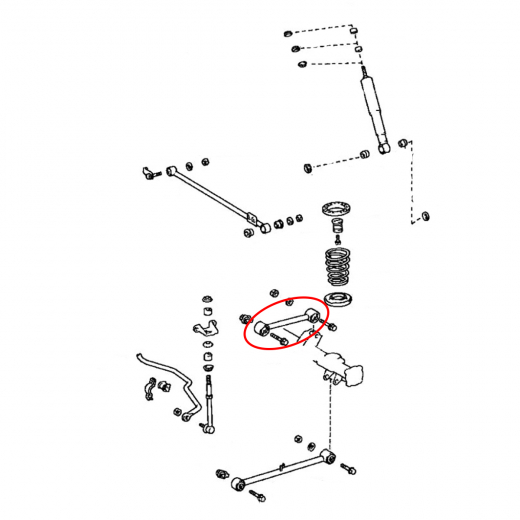 Рычаг задний Toyota Hilux Surf '89-'95 верхний 4WD контрактный