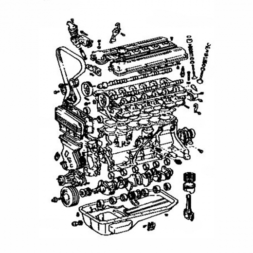 Двигатель контрактный Toyota 2,0L 1G-GTEU '89-'93, свап-комплект