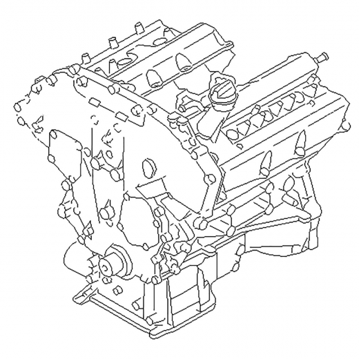 Двигатель контрактный Nissan 3,0L VQ30DE, продольный