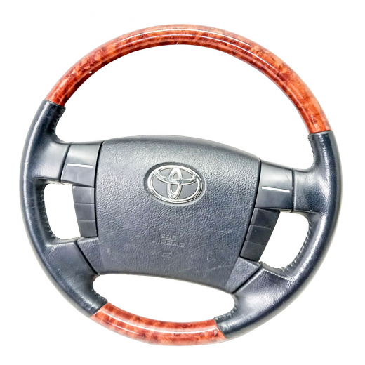Руль Toyota Mark X '04-'09 Airbag (кнопки аудио, под дерево) Контрактный