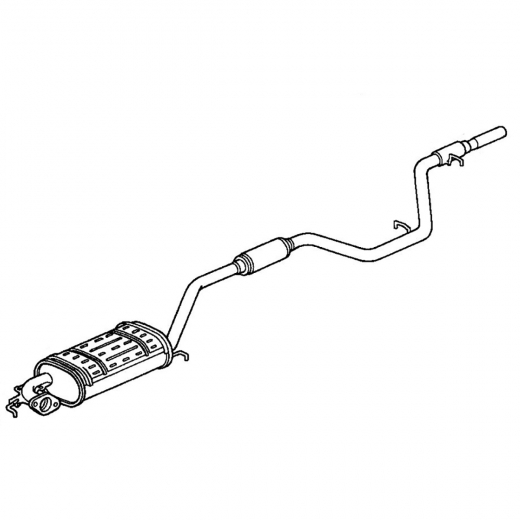 Глушитель Honda Stepwgn '96-'01 (B20B) (в сборе с резонатором) Контрактный