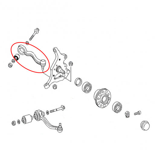 Рычаг передний Mercedes-Benz C '01-'17/ CLK '02-'09 правый нижний продольный 2WD контрактный