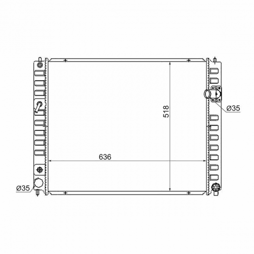 Радиатор охлаждения Infiniti EX / FX '08-'13 (VQ25HR, VQ35HR, VQ37VHR, VK50VE) Panda