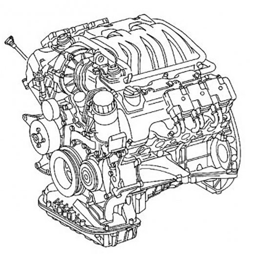 Двигатель контрактный Mercedes-Benz 3,2L 112.949