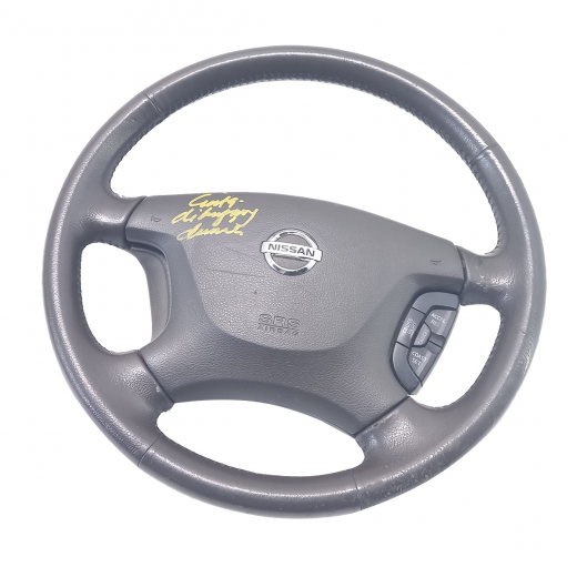 Руль Nissan Maxima '00-'06/ Cefiro '98-'03 Airbag (кожа, 4 луча, кнопки) Контрактный