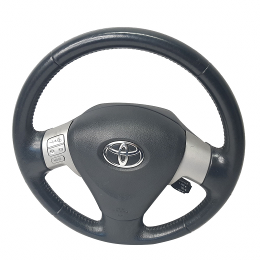 Руль Toyota Corolla (EU-spec) '06-'13 Airbag с пиропатроном (3 луча, кожа, кнопки) Контрактный