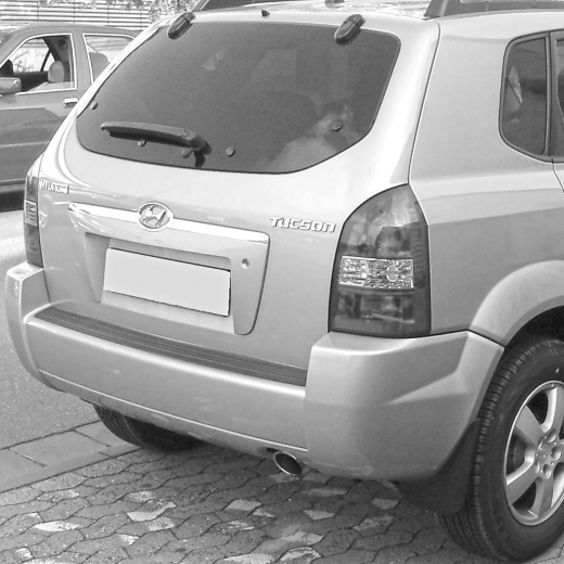 Бампер задний Hyundai Tucson '04-'10 под уширитель, под одну трубу Китай SUV