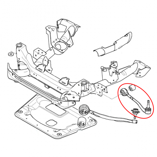 Рычаг передний BMW X3 '04-'10 левый нижний поперечный 4WD Patron