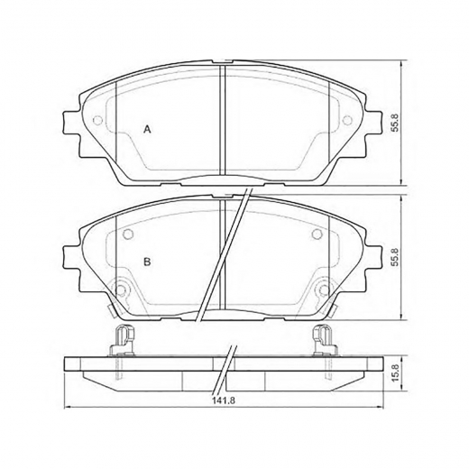 Колодки тормозные передние Gbrake GP03163 дисковые