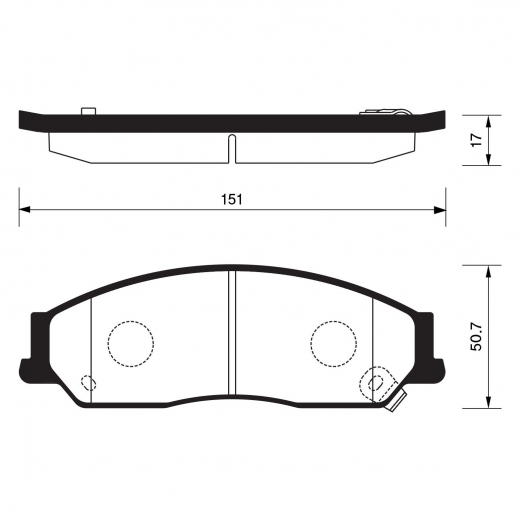 Колодки тормозные передние NIBK PN0828 дисковые