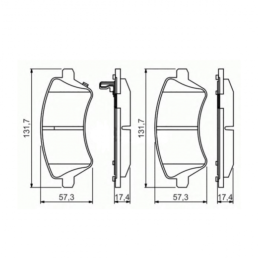 Колодки тормозные передние NIBK PN1224 дисковые