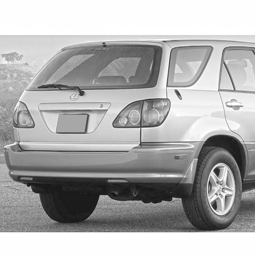 Бампер задний Toyota Harrier/ Lexus Rx '97-'03 под габарит катафот (Китай)