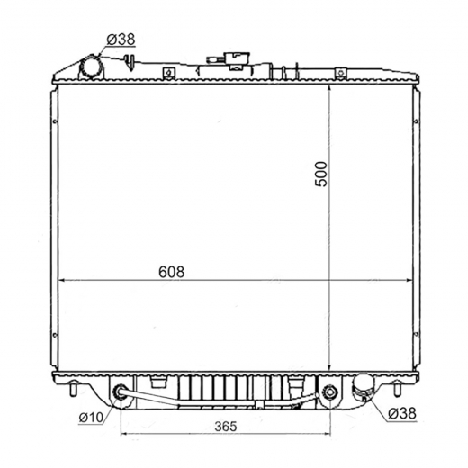 Радиатор охлаждения Isuzu Bighorn '91-'03 (4JG2-T, 6VD1, 4JX1-T) Panda