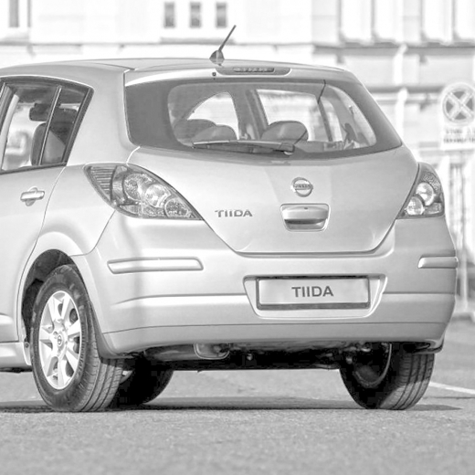 Бампер задний Nissan Tiida EU-spec '07-'12 (Китай) HB