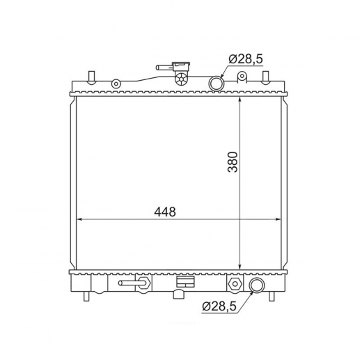 Радиатор охлаждения Nissan Cube '02-'08/ March/ Micra '02-'10 (CR14DE, CR10DE, CR12DE, CG10DE, CG12DE, CGA3DE) Just Drive