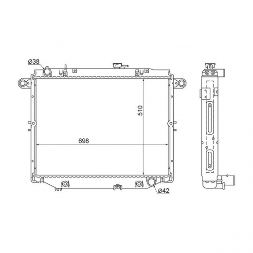 Радиатор охлаждения Toyota Land Cruiser '98-'07 (2UZ-FE) E.C.H.O.