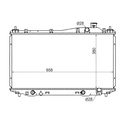 Радиатор охлаждения Honda Civic '00-'05 (D15B, D17A)  E.C.H.O.