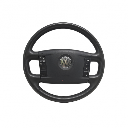 Руль Volkswagen Touareg '02-'10 Airbag (кожа, кнопки) Контрактный