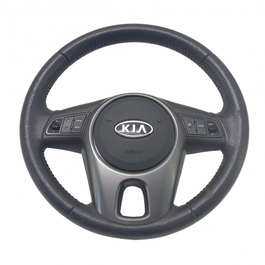 Руль Kia Cerato '08-'13 Airbag с пиропатроном (кожа, 3 луча, кнопки круиз) Контрактный