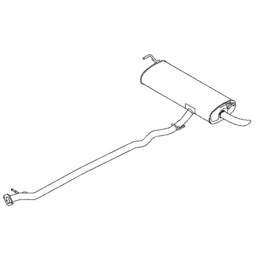 Глушитель Nissan Qashqai '06-'13 (R9M) 2WD  контрактный