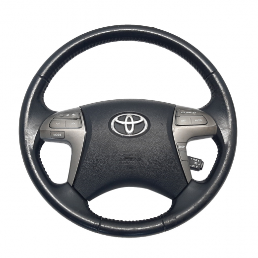 Руль Toyota Highlander '07-'14 Airbag (4 луча, кожа, кнопки) Контрактный