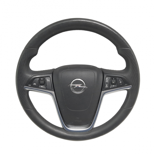 Руль Opel Insignia '08-'15 Airbag (3 луча, кожа, кнопки) Контрактный