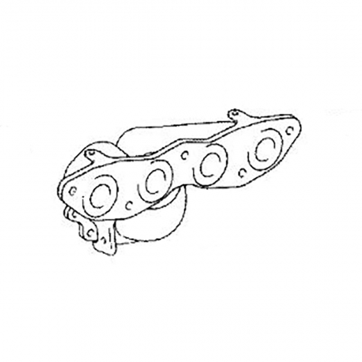 Коллектор выпускной Toyota Ractis '05-'10 (1NZ-FE) 4WD (в сборе с катализатором) контрактный