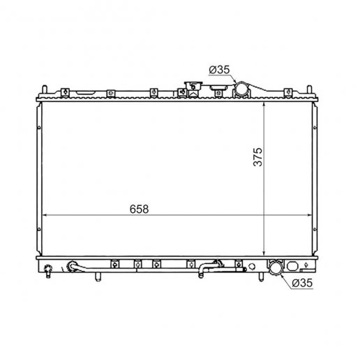Радиатор охлаждения Mitsubishi Libero '92-'02 (4G13, 4G15, 4G15, 4G92, 4G93, 4D68-T) SAT (Китай)