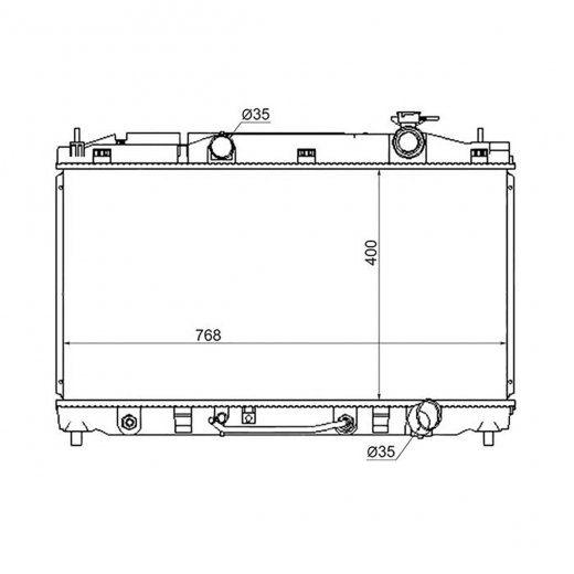 Радиатор охлаждения Toyota Avalon/ Camry / Lexus ES '06-'11 / Toyota Venza '08-'16 (2GR-FE) SAT (Китай)