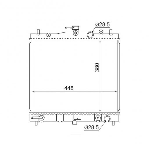 Радиатор охлаждения Nissan Cube '02-'08/ March/ Micra '02-'10/ Note '05-'12 (HR15DE, CR14DE, HR16DE) SAT Китай