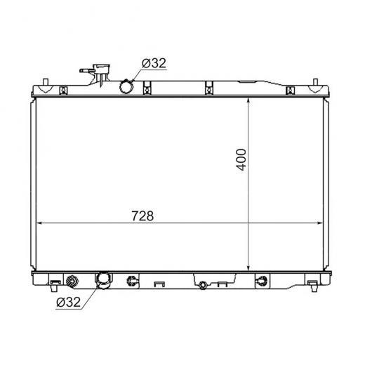 Радиатор охлаждения Honda CR-V '06-'11 (K24A) SAT (Китай)
