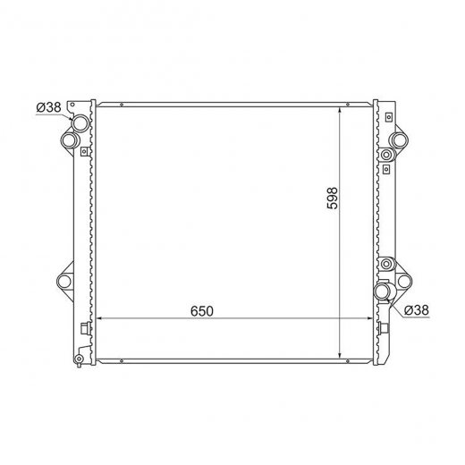Радиатор охлаждения Toyota Land Cruiser Prado '02-'09 (1KD-FTV, 1KZ-TE) SAT (Китай)