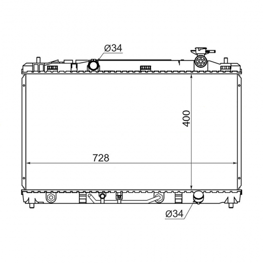 Радиатор охлаждения Toyota Camry '06-'11 (2AZ-FE, 1AZ-FE) SAT (Китай)