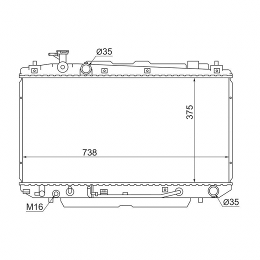 Радиатор охлаждения Toyota Rav4 '00-'05 (1ZZ-FE) E.C.H.O.