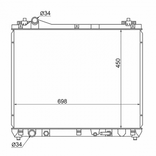 Радиатор охлаждения Suzuki EScudo/ Grand Vitara '05-'15 (J20A, J24B) E.C.H.O.