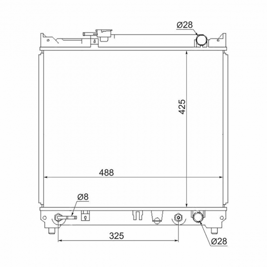 Радиатор охлаждения Suzuki Escudo/ Vitara 5 Door '90-'97 (G16A) Panda