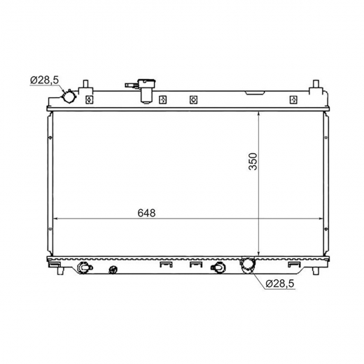 Радиатор охлаждения Honda Fit Aria '01-'09 (L13A, L15A) CVT Panda
