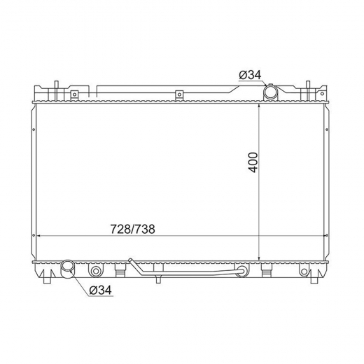 Радиатор охлаждения Toyota Windom/ Camry / Lexus ES '01-'06 (1MZ-FE, 3MZ-FE) Panda