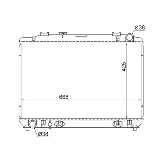 Радиатор охлаждения Toyota Liteace/ Townace Noah '96-'98 (3C-T, 2C) Panda 