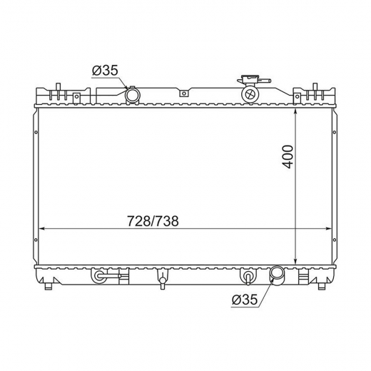 Радиатор охлаждения Toyota Camry '01-'06 (2AZ-FE, 1AZ-FE) Panda