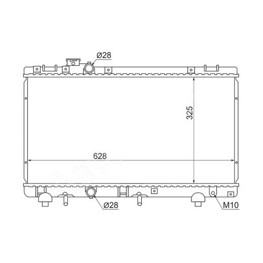 Радиатор охлаждения Toyota Tercel/ Cynos / Corolla II / Corsa '94-'99 (4E-FE, 5E-FE, 5E-FHE) MT без вентилятора контрактный